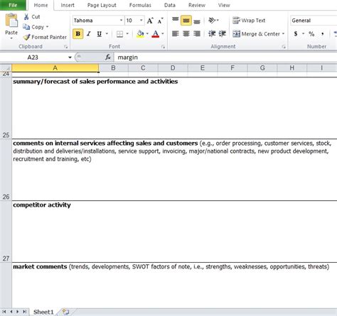 Mis Report Format In Excel - Excel TMP