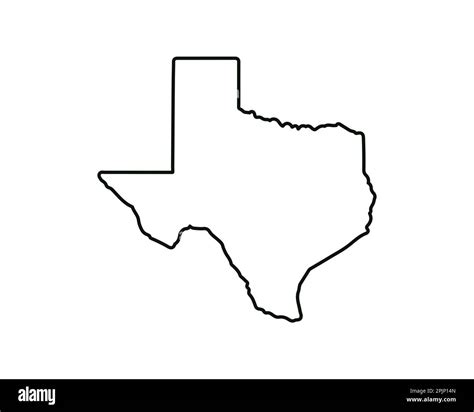 Texas state map. US state map. Texas outline symbol. Vector ...