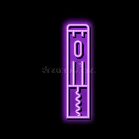 Electric Corkscrew Wine Neon Glow Icon Illustration Stock Vector ...