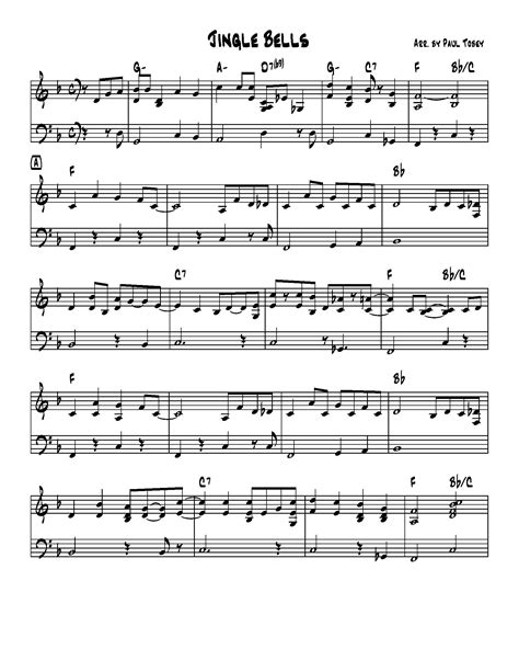 Printable Jingle Bells Piano Sheet Music