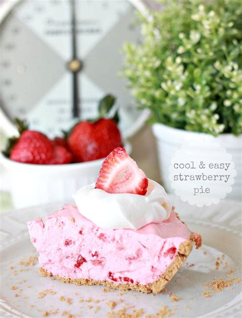 Cool & Easy Strawberry Pie with Homemade Graham Cracker Crust - Love of Family & Home