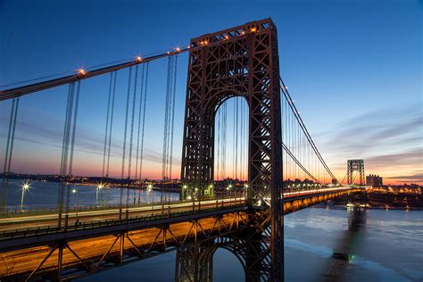 George Washington Bridge at Sunrise Photograph by Richard Temple - Fine Art America