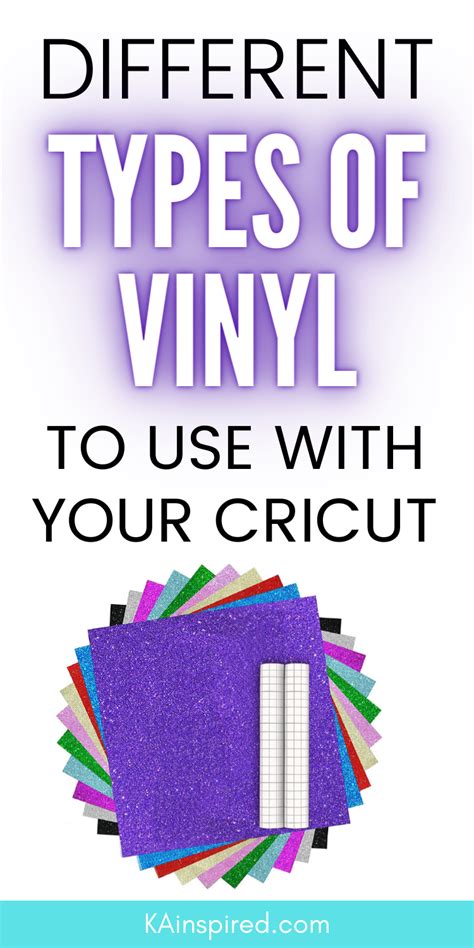 DIFFERENT TYPES OF CRAFT VINYL FOR CRICUT - KAinspired