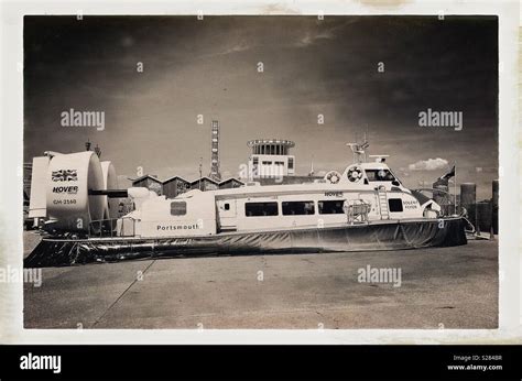 Isle of Wight Hovercraft in vintage Stock Photo - Alamy