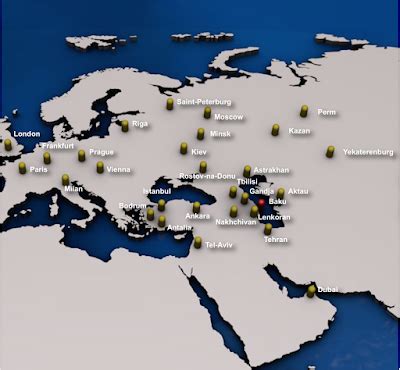 The Timetablist: Azerbaijan Airlines Destinations, Spring 2015