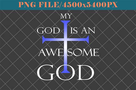 My God is an Awesome God Christian Graphic by garretthoffman793235 · Creative Fabrica