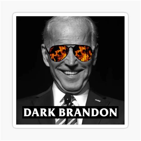 "Dark Brandon Joe Biden Aviator Flames" Sticker for Sale by Heartworx | Redbubble