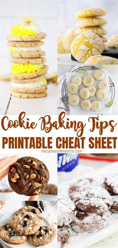 Cookie Baking Tips With Cheat Sheet- Eazy Peazy Desserts