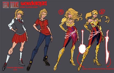 Wonder Girl, design di Jonboy Meyers | Teen titans, Arte dei fumetti ...