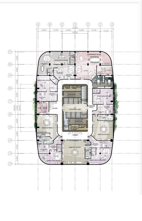 2 Storey Office Building Floor Plan