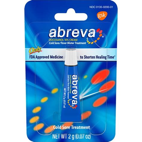 Abreva Cold Sore and Fever Blister Treatment (2 g) - Instacart