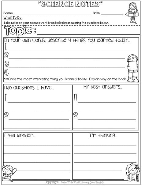 Note Taking in Science and Social Studies with a Freebie! | Science ...