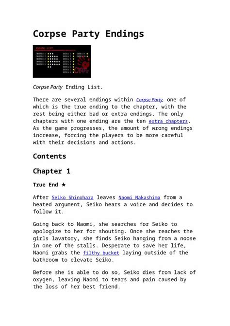 (DOCX) Corpse Party Endings - DOKUMEN.TIPS