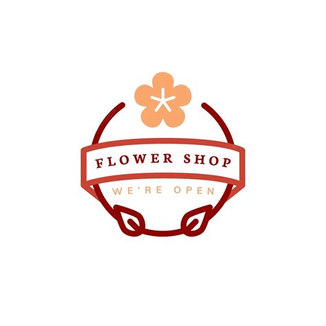 Free Vector | Flower shop logo design vector