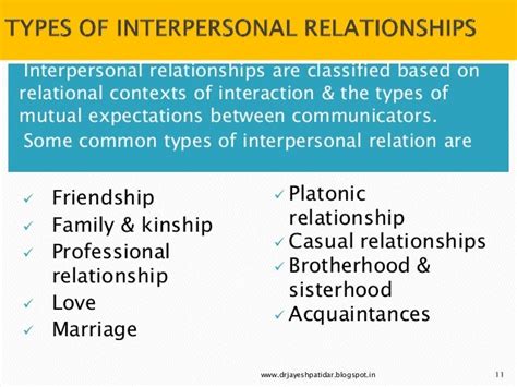 Interpersonal relationships