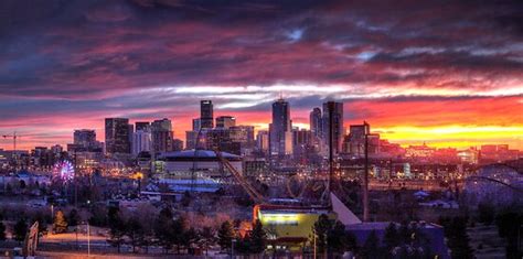 "Denver Skyline Sunrise" Poster by greg1701 | Redbubble