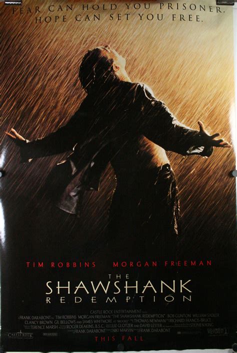 SHAWSHANK REDEMPTION, Original Advance Theatrical Movie Poster starring Tim Robbins - Original ...