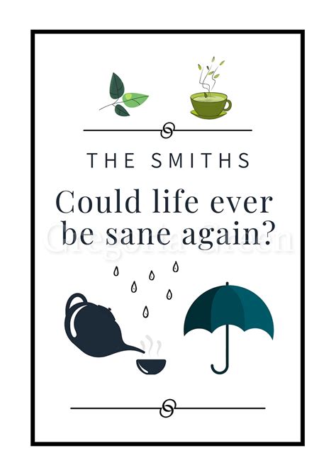 The Smiths Music Lyrics Art Print / Poster For The Smiths And | Etsy