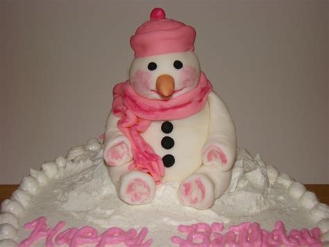 Snowman Birthday Cake - CakeCentral.com