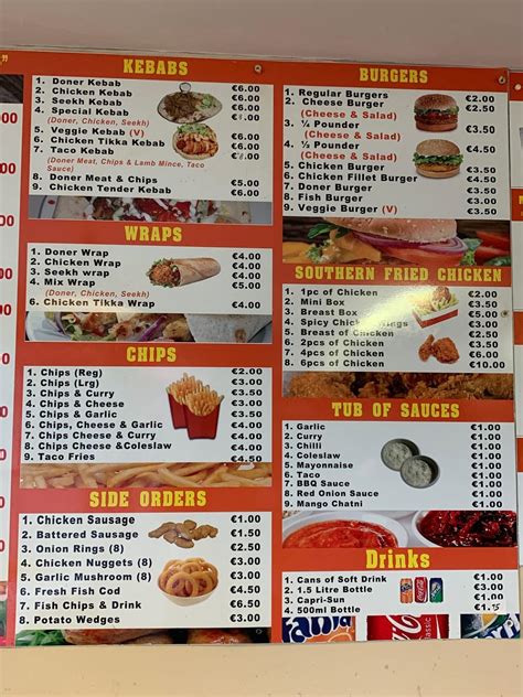 Menu at Mr. Kebab restaurant, Ballyvaughan, N67