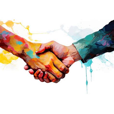 4K & Vector Handshake Clipart in Oil Painting Style – IMAGELLA