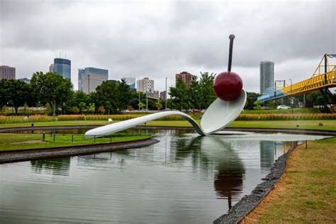 Spoonbridge and Cherry sculpture in Minneapolis, Minnesota