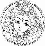 Hindu God Shree Krishna Vector Coloring Page  Premium AI Generated sketch template