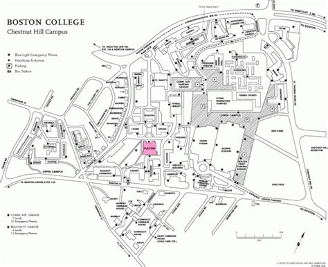 Boston College Chestnut Hill Campus Map - beacon street and hammond st • mappery