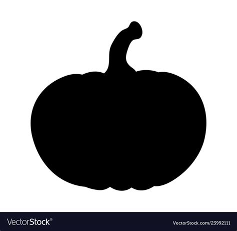 Pumpkin silhouette design isolated on white Vector Image