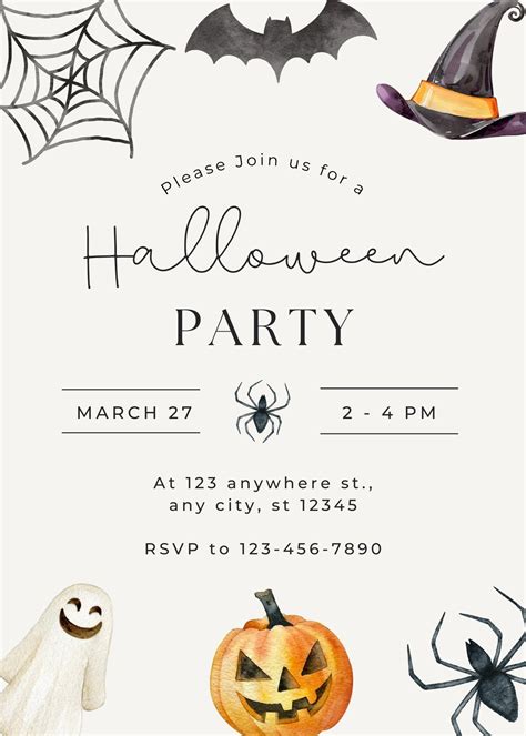 Free Printable Halloween Party Invitations For Adults