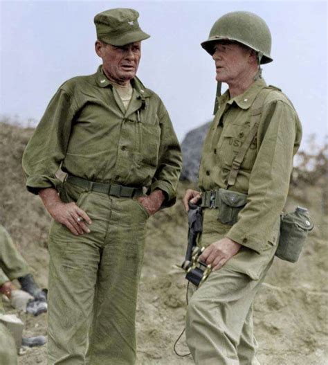 Chesty Puller on left; not certain who the other officer is. | Uniforme