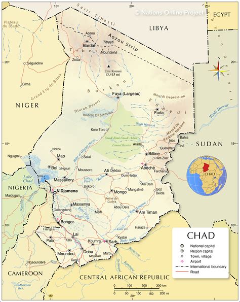 Political Map of Chad - Nations Online Project