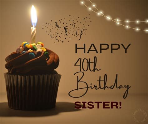 Happy 40th Birthday – Wishes And Messages for Sister – Wishes & Messages