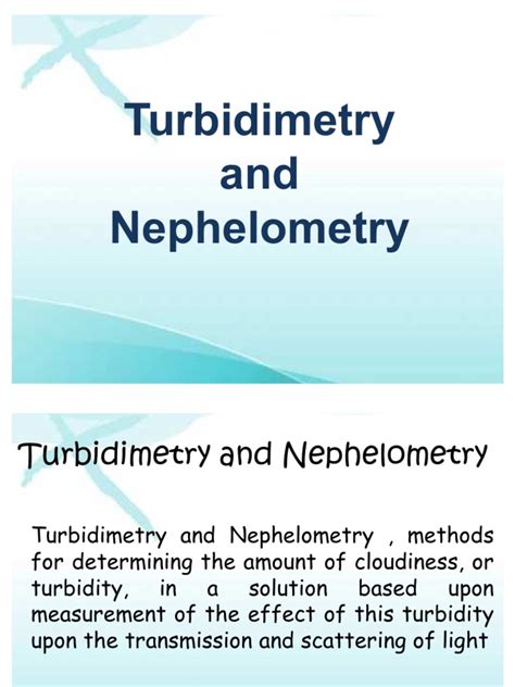 turbidimetry n nephelometry