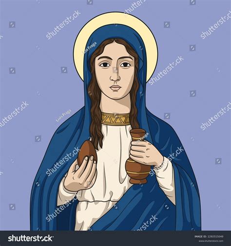 Saint Mary Magdalene Colored Vector Illustration Stock Vector (Royalty Free) 2292515049 ...