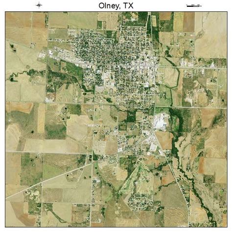 Aerial Photography Map of Olney, TX Texas