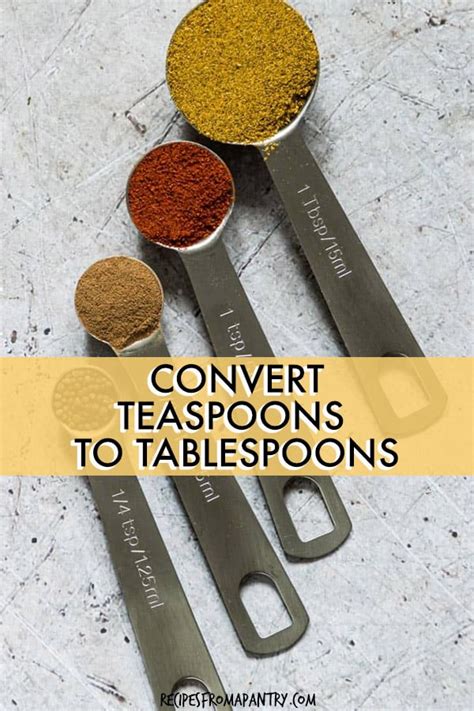 How Many Teaspoons In A Tablespoon? | Recipes From A Pantry