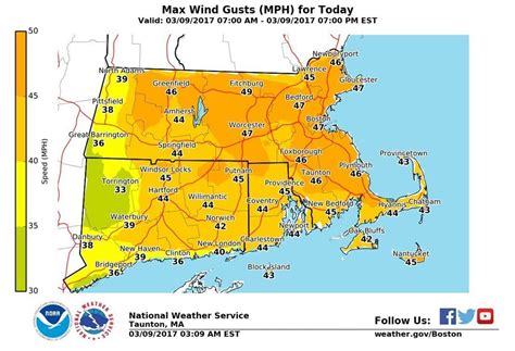 Massachusetts Weather: Strong winds to blow into Thursday afternoon - masslive.com