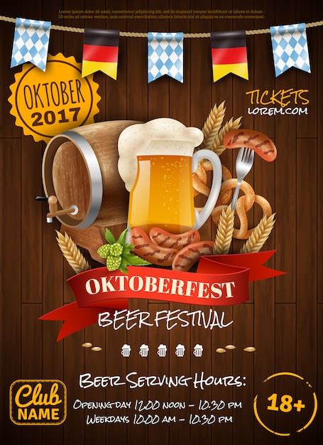 Festive oktoberfest poster Vector | Free Download