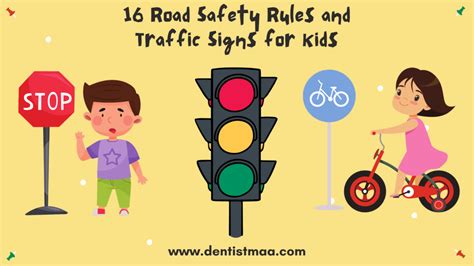 16 Road safety rules and traffic signs for kids