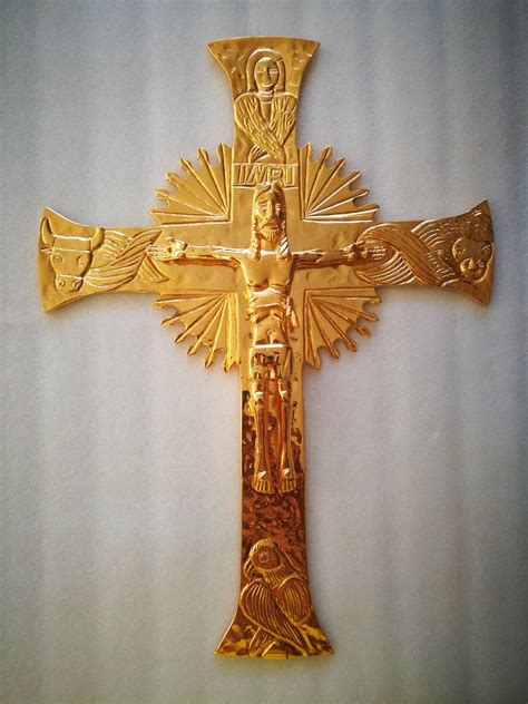 Neocatechumenal Wall Glorious Cross in Gilded Brass - Etsy