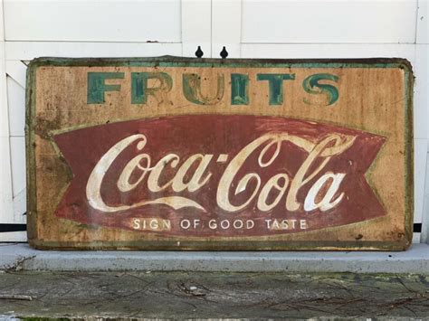 Large metal antique coca cola sign -- Antique Price Guide Details Page