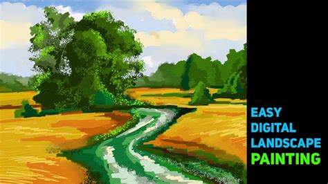 Easy Digital Landscape Painting / Digital Painting With Rebelle 3. - YouTube