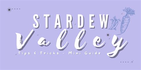 Stardew Valley Tips & Tricks - A Mini Guide - Ko-fi ️ Where creators get support from fans ...