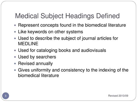 PPT - Medical Subject Headings (MeSH) PowerPoint Presentation, free download - ID:1798907