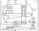 Vintage Travel Trailers Coloring Pages Sketch Page sketch template
