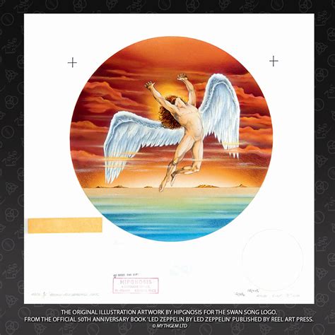 Original illustration artwork by Hipgnosis for the Swan Song logo. From ...