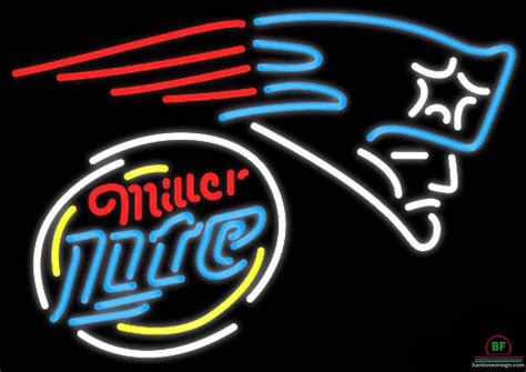 Miller Lite New England Patriots Neon Sign NFL Teams Neon Light | Neon signs, Neon, Beer signs