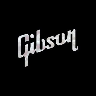 Gibson Logo (Small) Self Adhesive Decal - Guitar Headstock Logo Decals