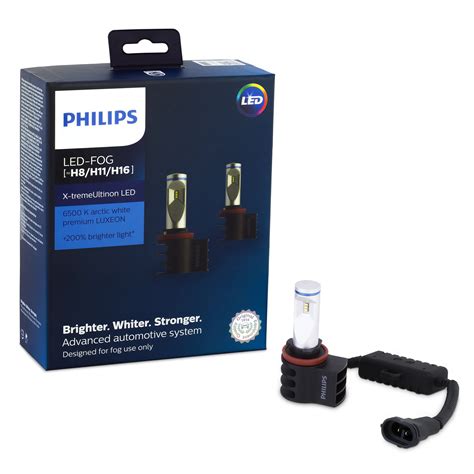 LED Fog Light Kit 2 Pack Philips 12794UNIX2 X-tremeUltinon 2 Pack H8/H11/H16 Bulbs Headlight Bulbs